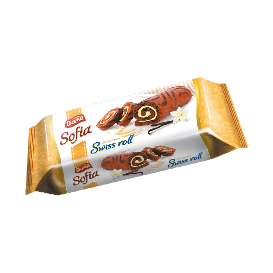 Doma Swiss Roll Sofia Cocoa Coated Vanilla 10х200г