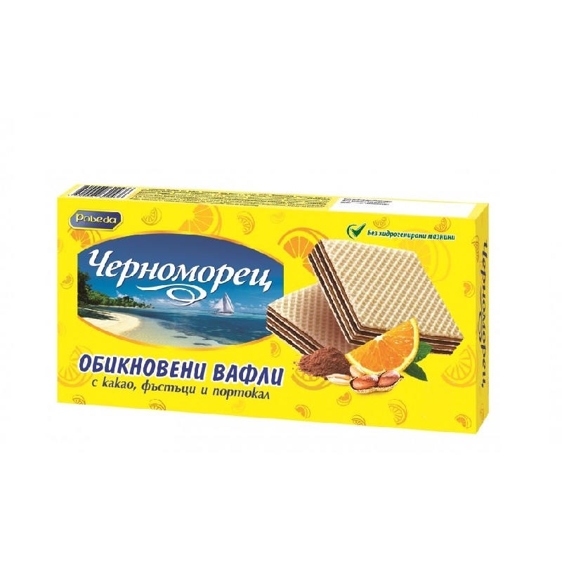 Pobeda Wafers Chernomorets Orange Peanuts and Cocoa 24x420g