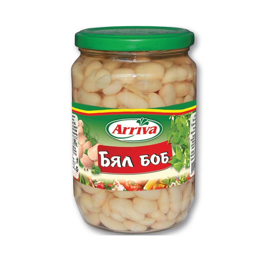 Arriva Haricot Beans Jar 12х660g 