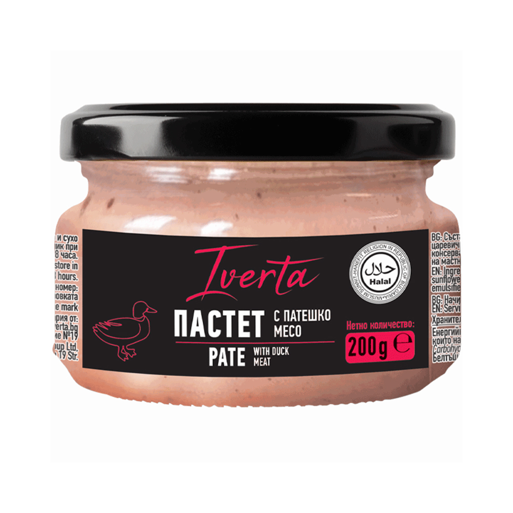 Iverta Pate with Duck Meat 12x200g Jar