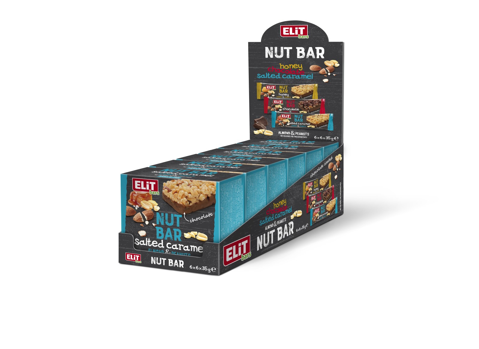 Elit Nut bar Black and milky chocolate 24х40g 