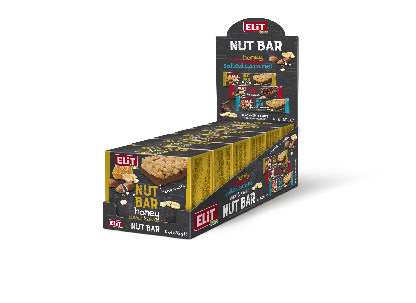 Elit Nut bar Honey and Milk Chocolate 24х40g