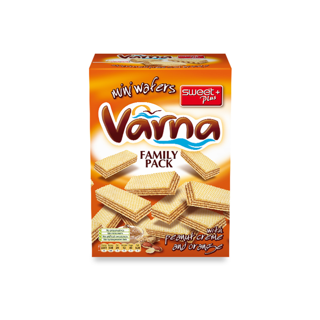 Sweet+ Wafer Mini Varna Peanut and orange 10х280g 