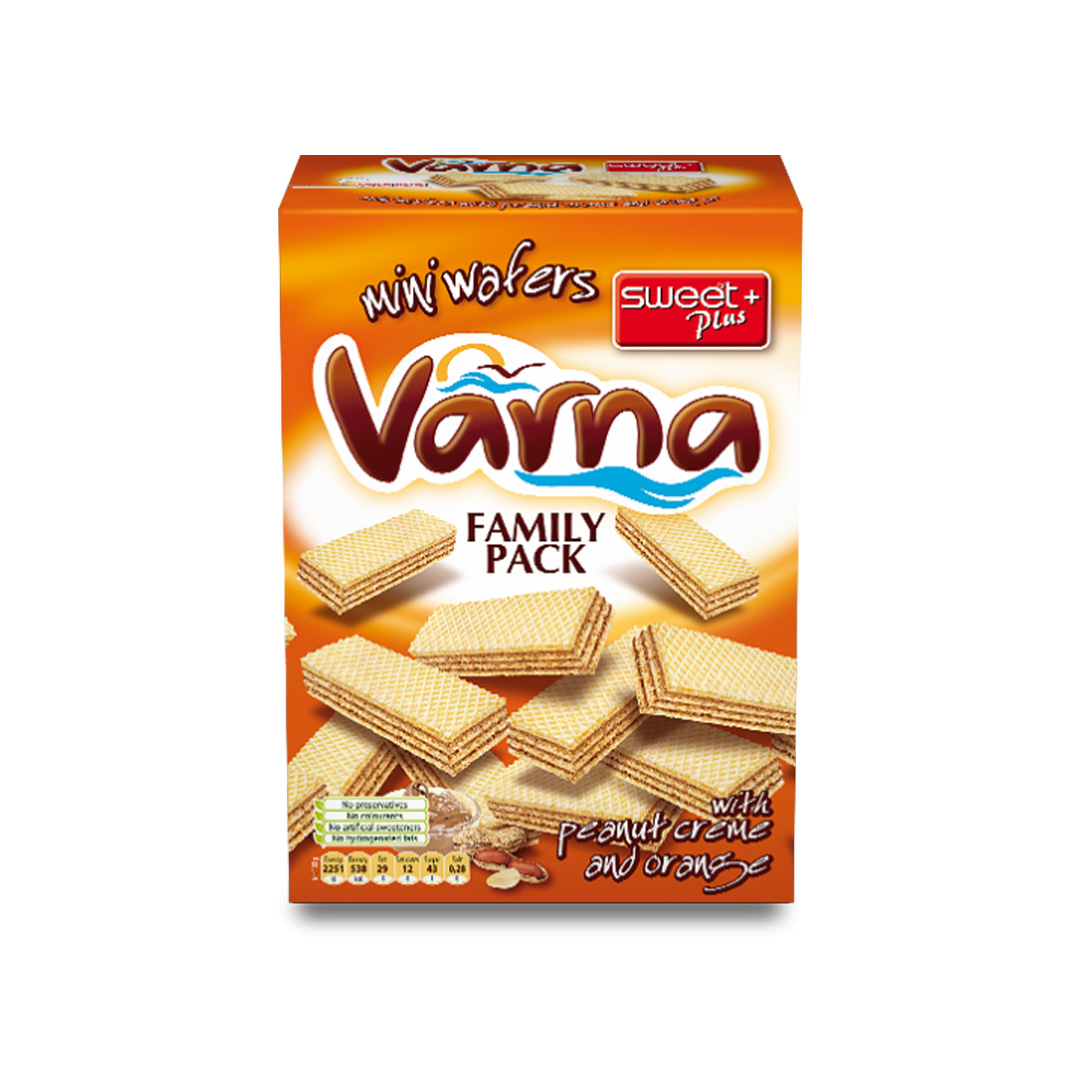 Sweet+ Wafer Mini Varna Peanut and orange 10х260g 