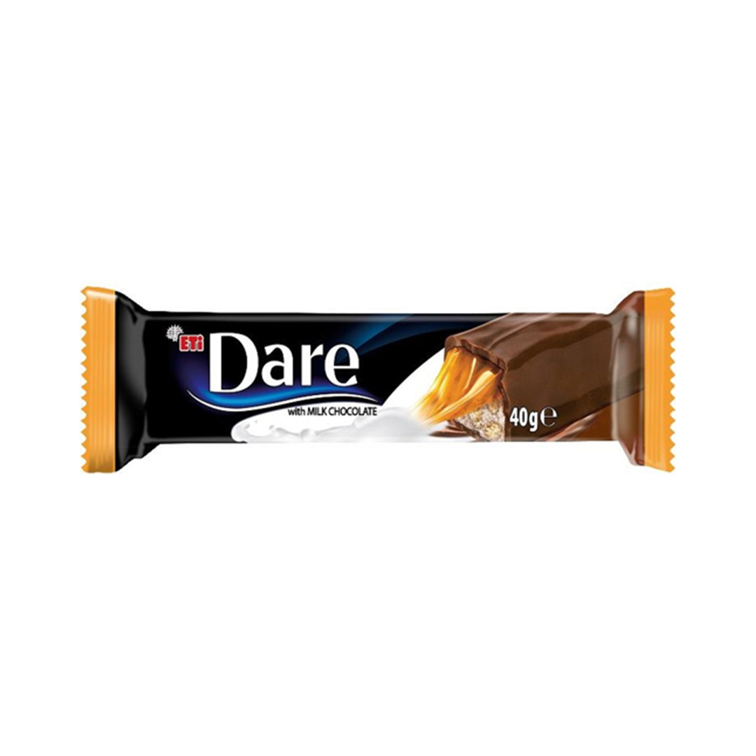 Eti Dare Nougat bar milk chocolate caramel and biscuits 24х40g