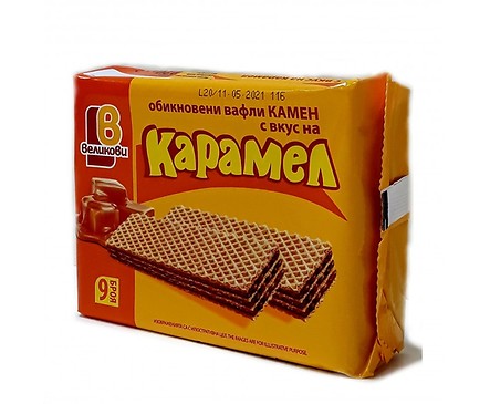 Velikovi Kamen Plain Waffles with Caramel 4pcs 40х70g 