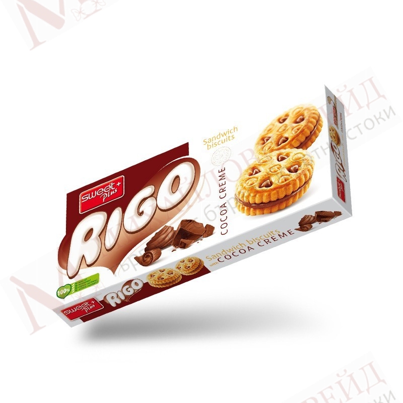 Sweet+ Rigo Cocoa Biscuits 24х165g 