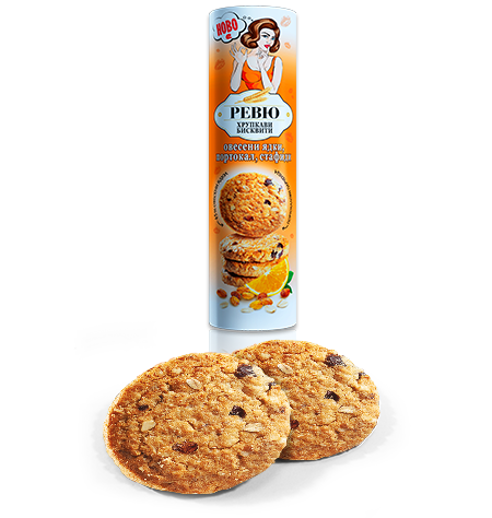 Pobeda Review Biscuits with oatmeal, orange and raisins 24х190g 