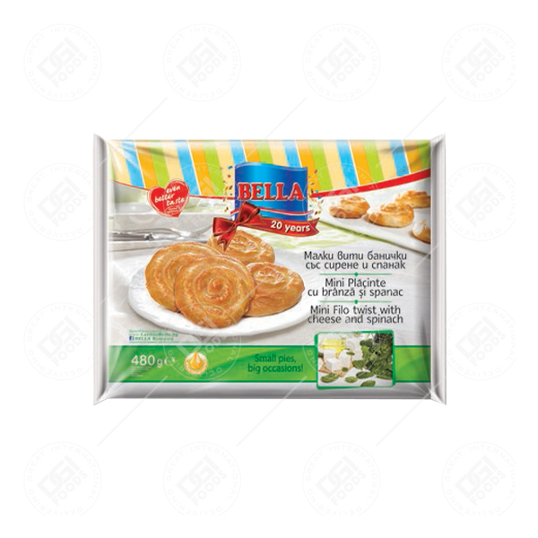 Bella Mini Filo Twist with Cheese and Spinach 15x480g